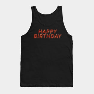 Happy Birthday - Orange Tank Top